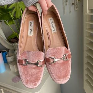 Steve Madden Velvet Pink Loafers
